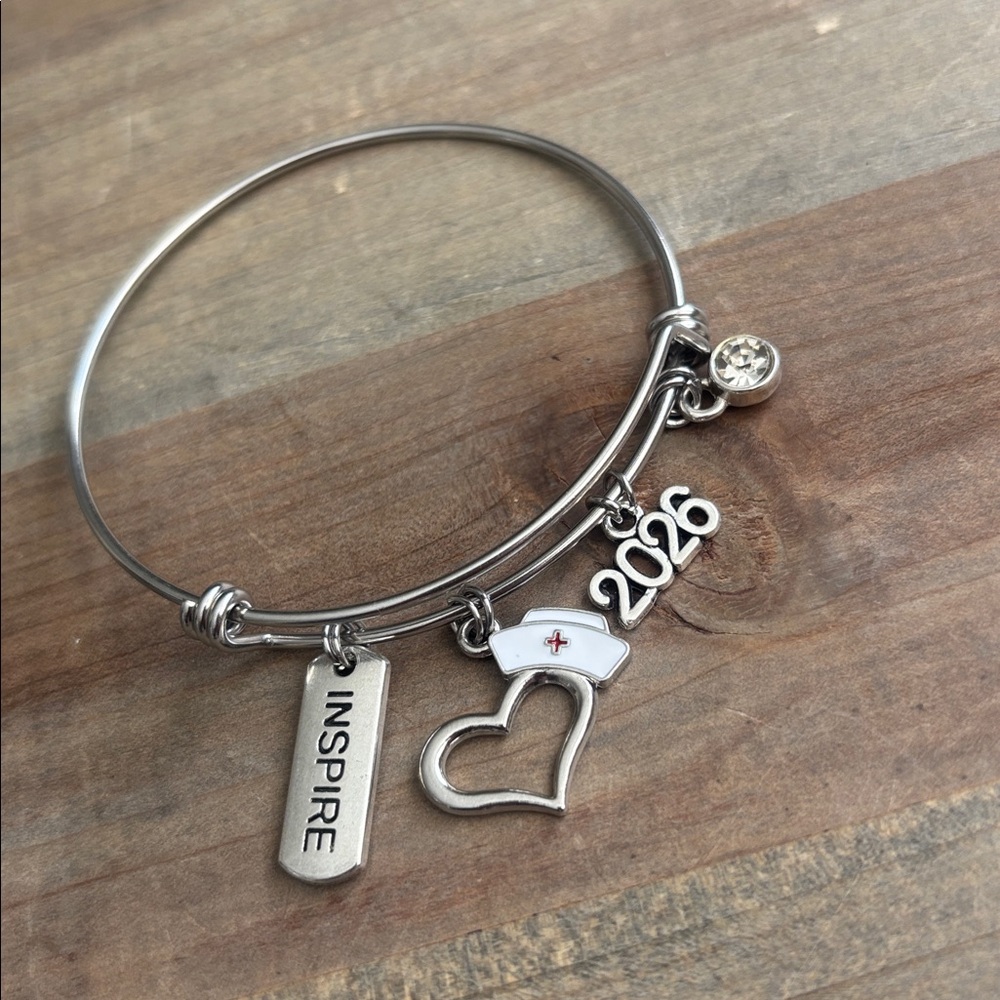 Nurse/Graduation/Student Inspirational Charm Bracelet/ Class of 2026
